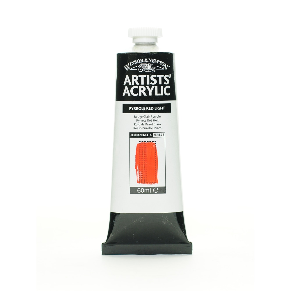Winsor & Newton Professional Acrylic Colors, 60 mL, Pyrrole Red Light, 536 MPN:2320536