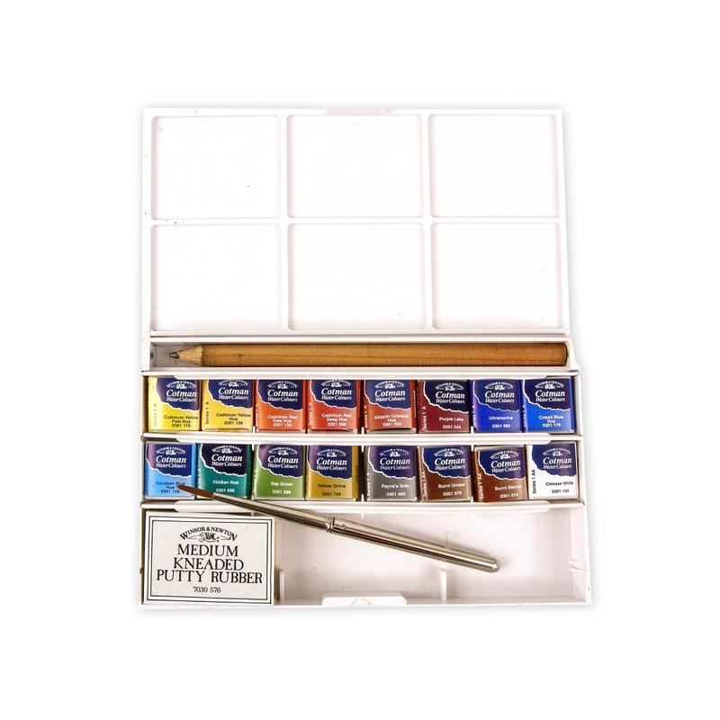 Winsor & Newton Cotman Watercolor Deluxe Sketchers Pocket Box, Set Of 16 MPN:0390060