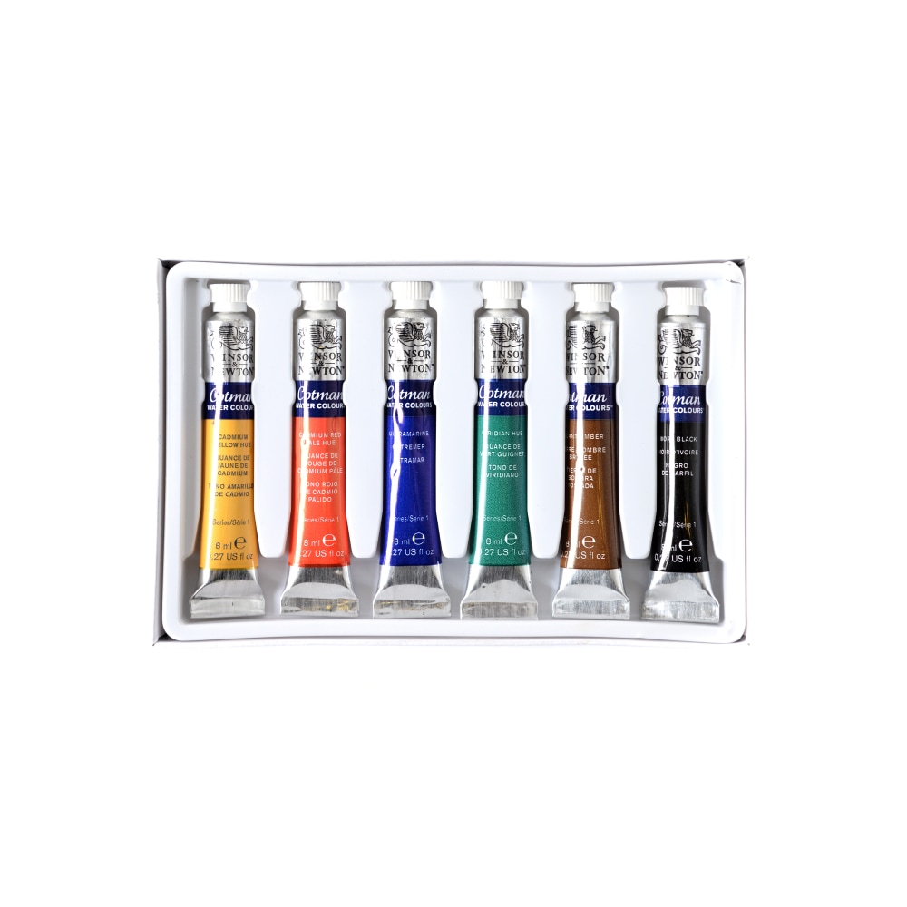 Winsor & Newton Cotman Introductory Watercolor Set, 0.27 Oz, Set Of 6 MPN:0390635