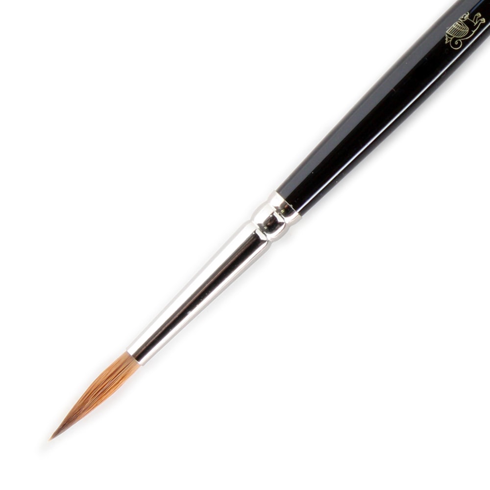 Winsor & Newton Series 7 Kolinsky Sable Pointed Round Paint Brush, Sable Hair, Black, Size 4 MPN:5007004