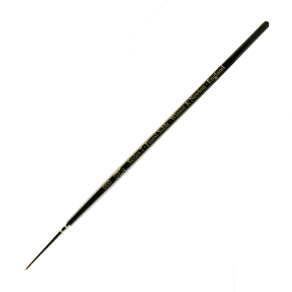 Winsor & Newton Series 7 Kolinsky Sable Pointed Round Paint Brush, Sable Hair, Black Size 3/0 MPN:5007030
