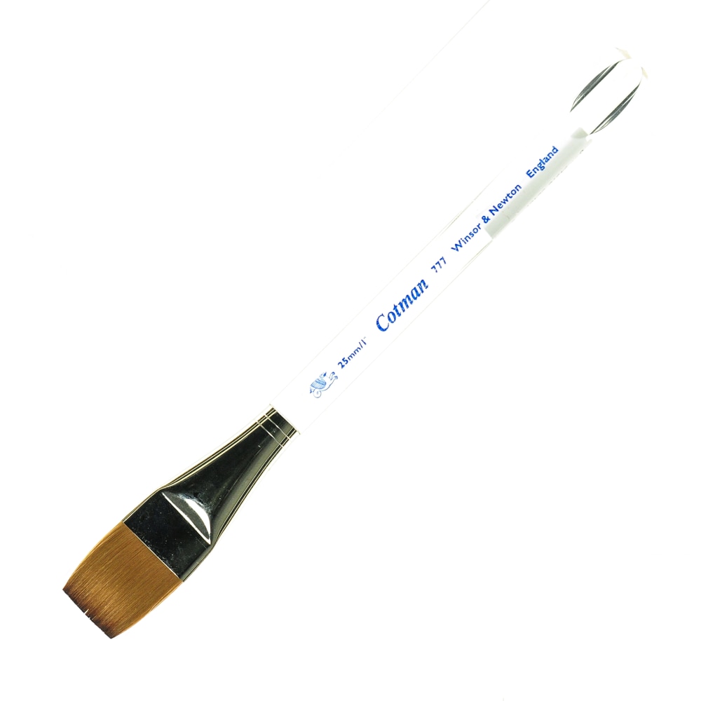 Winsor & Newton Cotman Watercolor Paint Brush 777, 1in, One-Stroke Bristle, Synthetic, Clear MPN:5307125