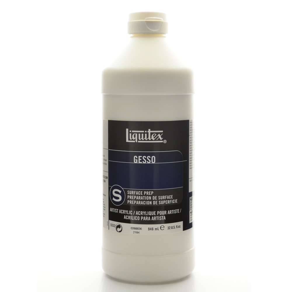Liquitex White Gesso Surface Prep Medium, 32-oz - Painting - White - 1 Each MPN:5332