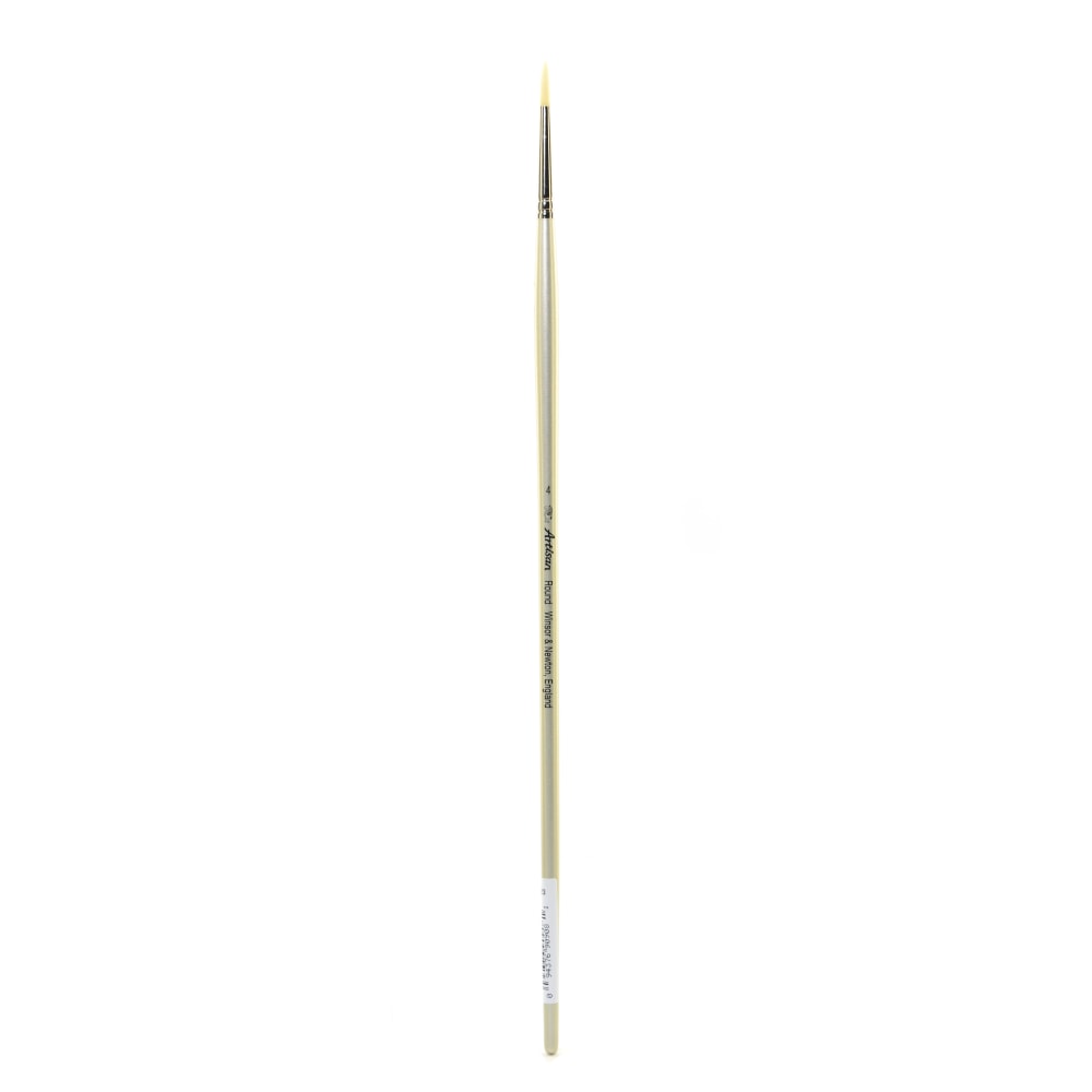 Winsor & Newton Artisan Series Paint Brush, Size 4, Round Bristle, Synthetic, Silver MPN:5522004