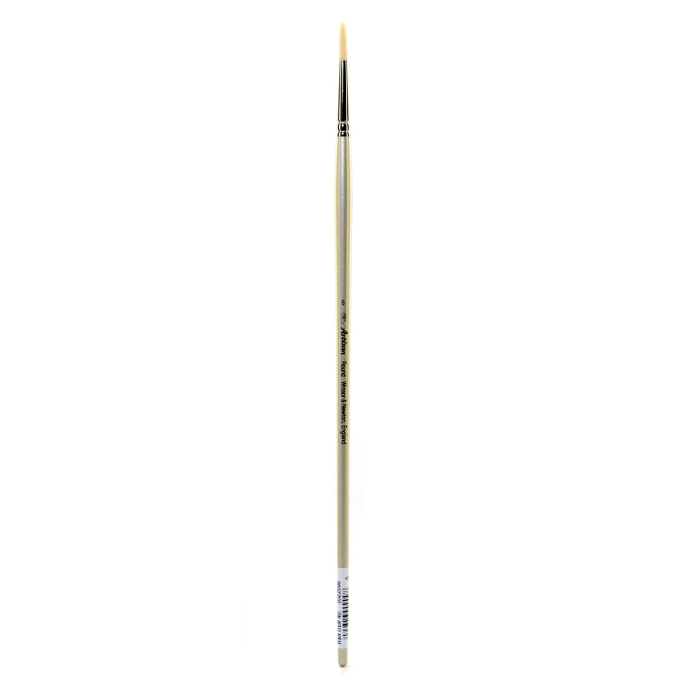 Winsor & Newton Artisan Series Paint Brush, Size 6, Round Bristle, Synthetic, Silver MPN:5522006