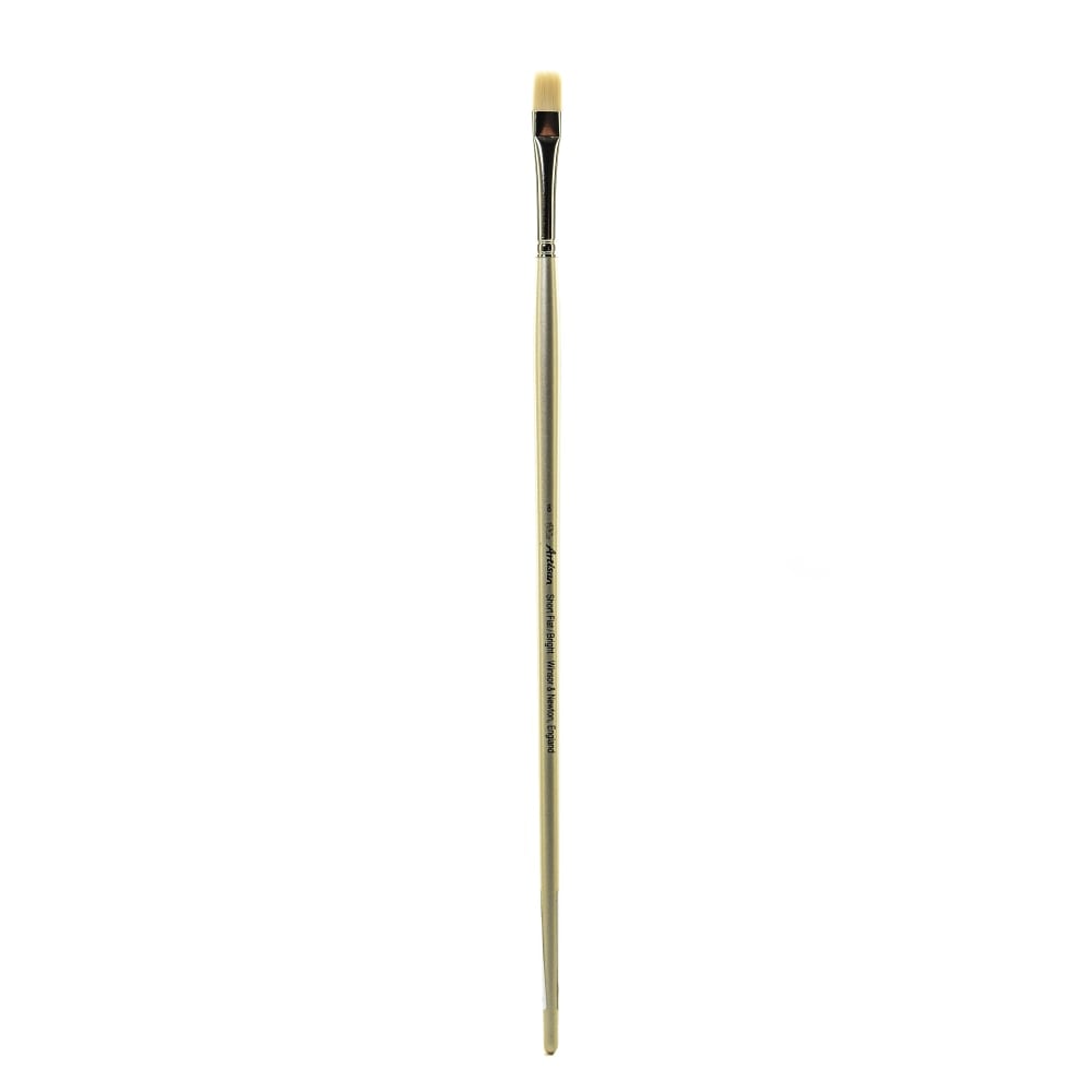 Winsor & Newton Artisan Series Paint Brush, Size 8, Bright Bristle, Synthetic, Silver MPN:5524008