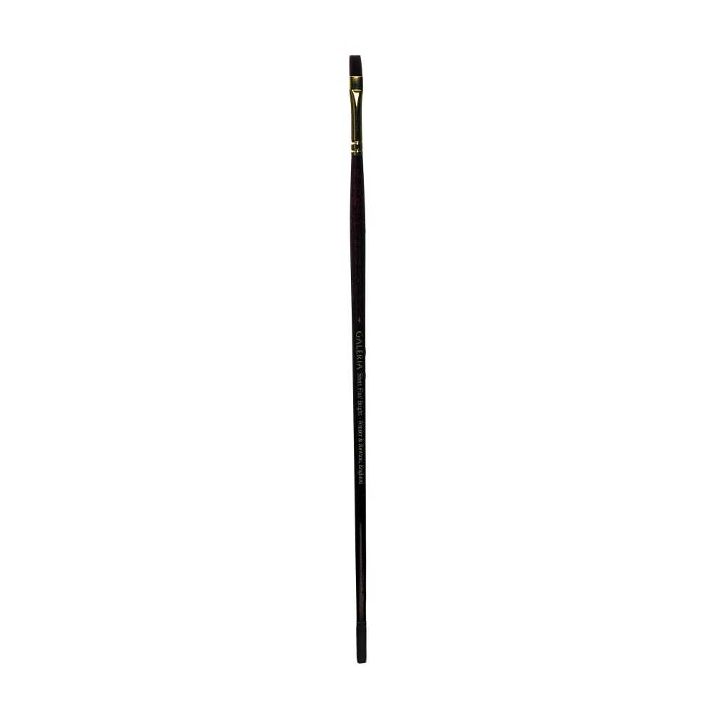 Winsor & Newton Galeria Long-Handle Paint Brush, Size 4, Flat Bristle, Polyester, Burgundy MPN:5731004