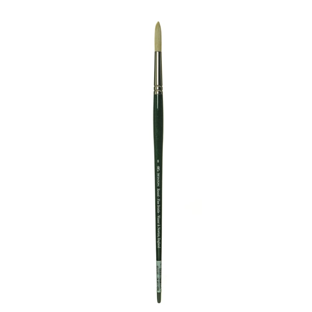 Winsor & Newton Winton Hog Paint Brush, Size 8, Round Bristle, Multicolor MPN:5975708