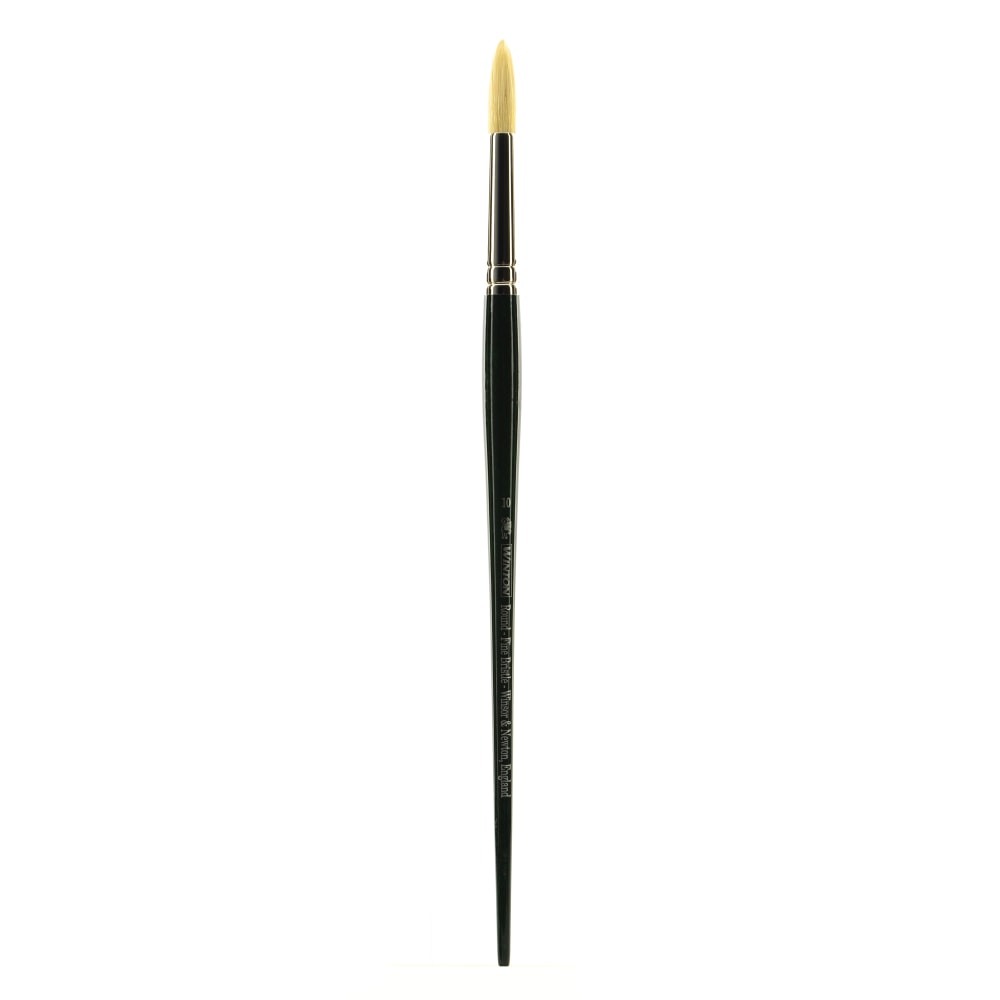 Winsor & Newton Winton Hog Paint Brush, Size 10, Round Bristle, Hog Hair, Green MPN:5975710