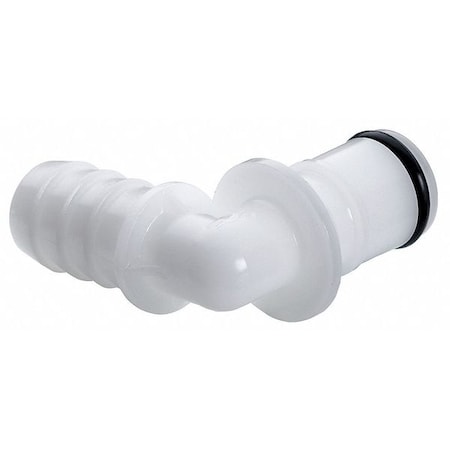 90 Elbow, Acetal, Push Fit 1/4 in, Barbed 1/4 in MPN:APCD23004