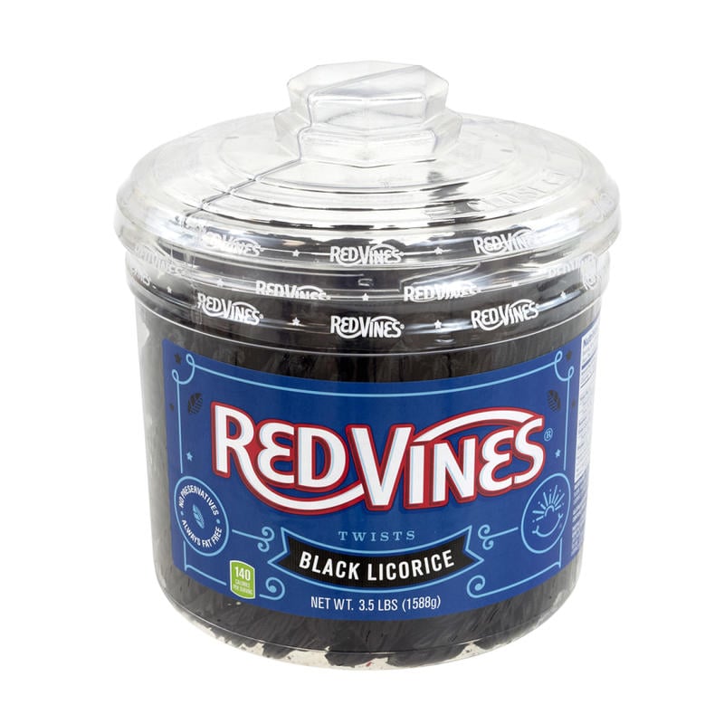 Red Vines Black Licorice Twists, 4-Lb Jar MPN:209-04500