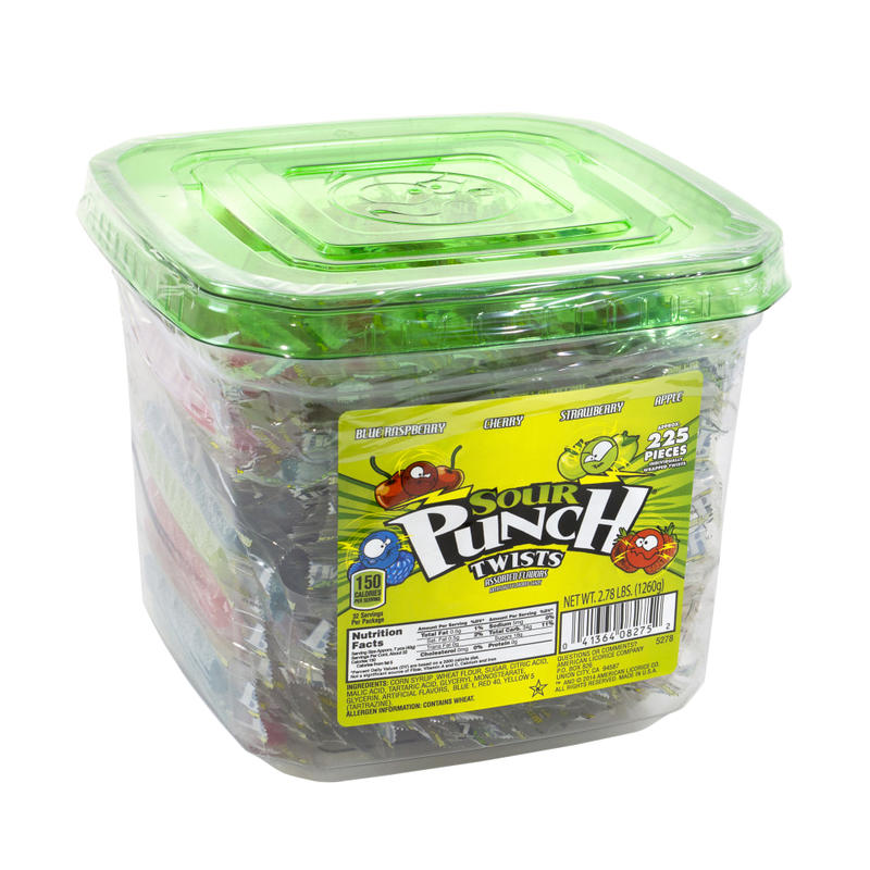 Sour Punch Twists 4-Flavor Tub, 2.7 Lb MPN:209-16848