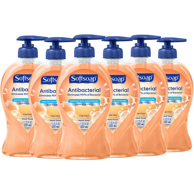 Softsoap Antibacterial Liquid Hand Soap Pump, 11.25 (332.7 mL) oz., Pack of 6, Crisp Clean Scent - 03562CT MPN:03562CT