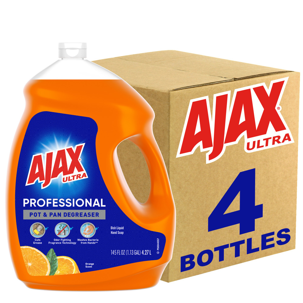 AJAX Professional Liquid Dish Soap, Citrus Scent, 145 Oz, Pack Of 4 Bottles MPN:61034313CA