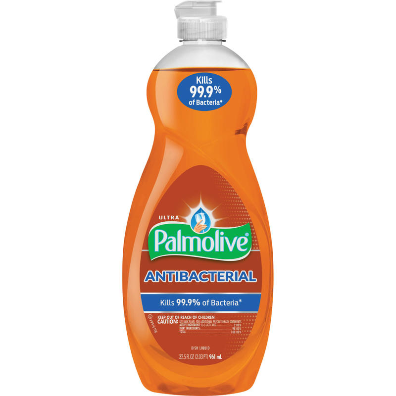 Palmolive Antibacterial Ultra Dish Soap - Concentrate - 35.2 fl oz (1.1 quart) - 1 Each - pH Balanced, Residue-free, Non-abrasive, Antibacterial - Orange (Min Order Qty 7) MPN:US04274A
