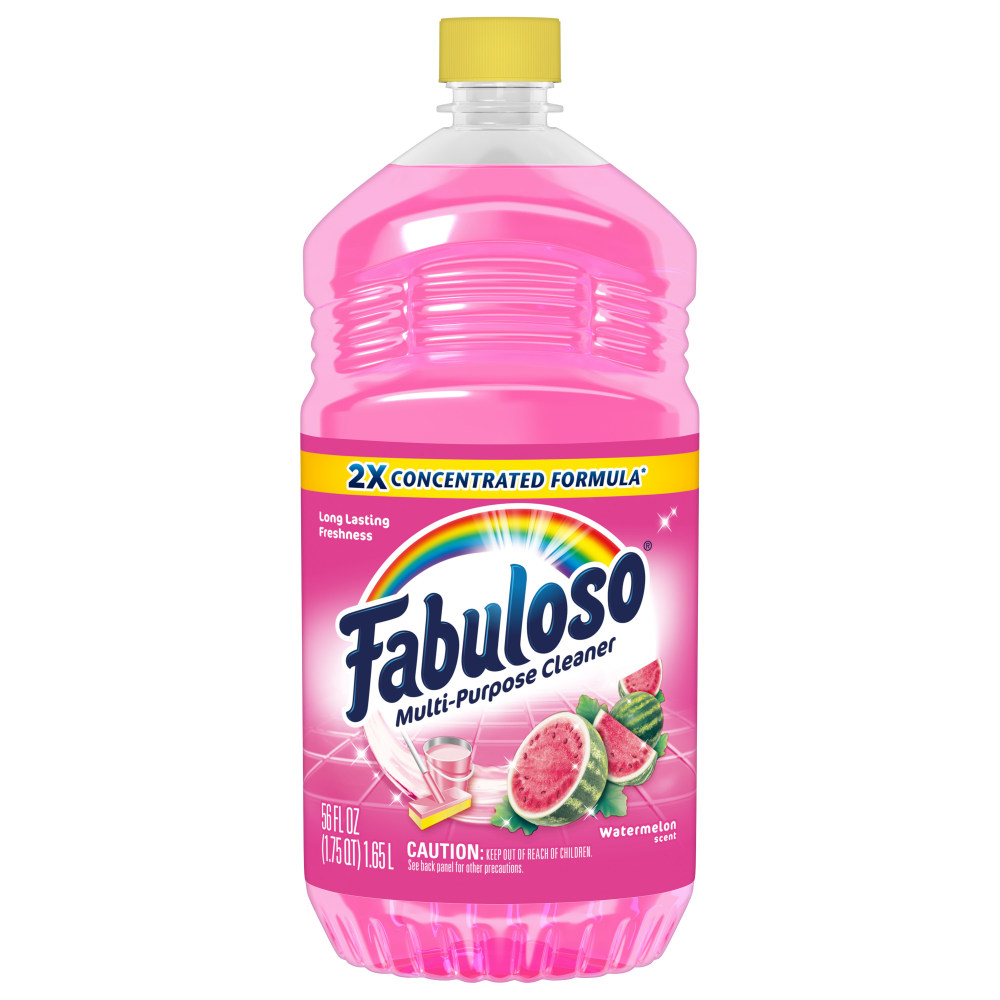 Fabuloso 2X Multi-Purpose Cleaner, Watermelon Scent, 56 Oz, Pink, Pack Of 6 Bottles MPN:61038631