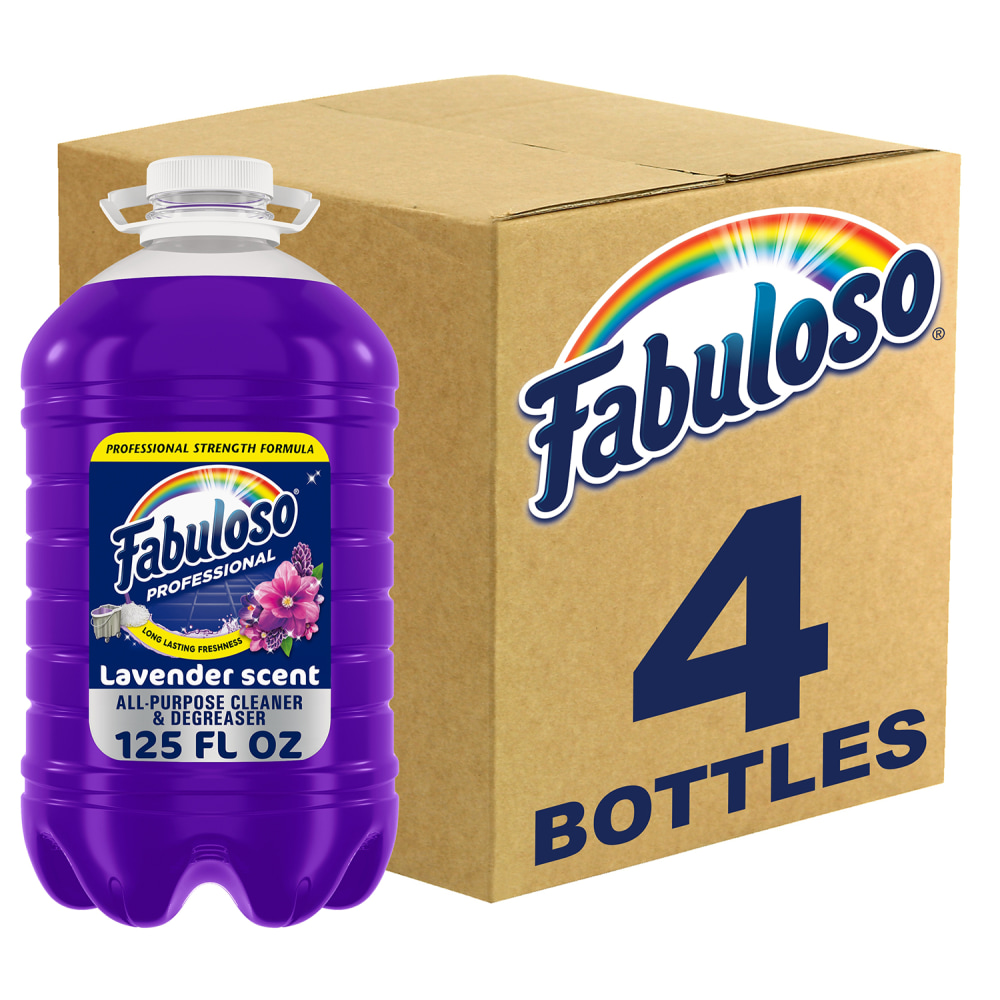 Fabuloso Professional All-Purpose Cleaner And Degreaser, Lavender Scent, 125 Oz, Case Of 4 Bottles MPN:61051910CA