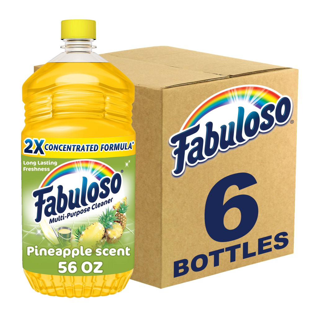 Fabuloso Multi-Purpose Cleaner, Pineapple Scent, 56 Oz, Case Of 6 Bottles MPN:61052982