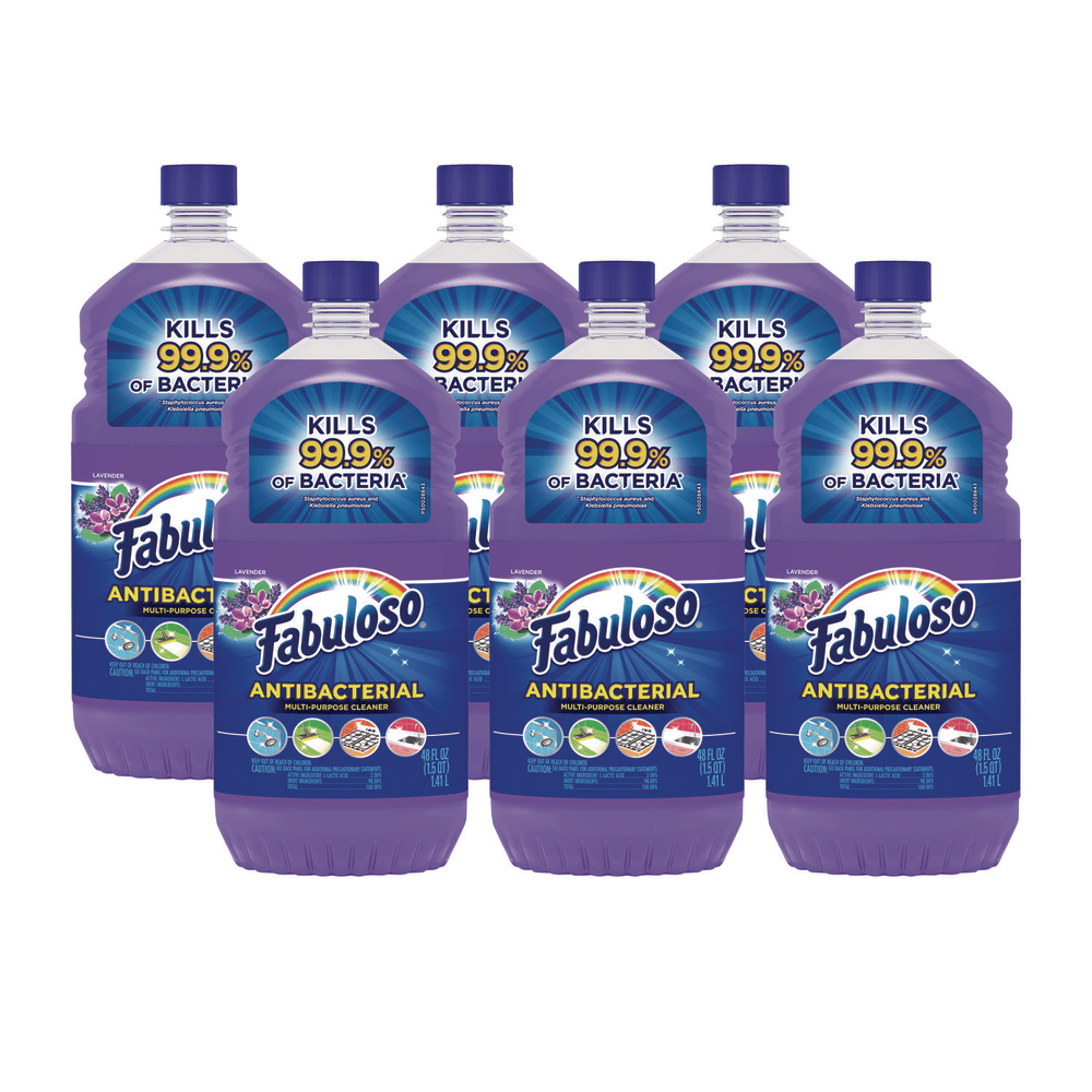 Fabuloso Antibacterial Multi-Purpose Cleaner, Lavender Scent, 48 oz Bottle, 6/Carton MPN:US07172A
