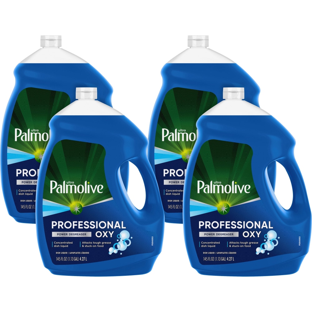 Palmolive Professional Dish Soap Oxy Degreaser - Concentrate - 145 fl oz (4.5 quart) - Phosphate-free, Paraben-free, Eco-friendly - Blue - 4 / Carton MPN:61034143CT