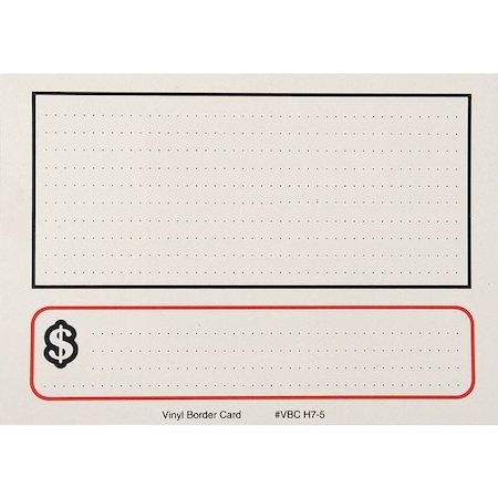 Sign Card, Border, White, PK25 MPN:VBC H7-5
