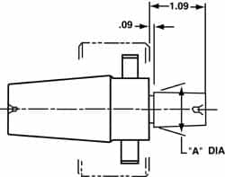 JT6 Inside Taper, 0.676 Inch Nose Diameter, Rotary Tool Holder Quick Change Adapter MPN:60046