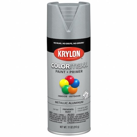Spray Paint, Metallic Aluminum, Not Applicable, Solvent, 11 oz MPN:K05587007