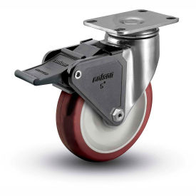 Colson® 2 Series Swivel Plate Caster 2.04456.944 BRK2 Polyurethane With Brake 4