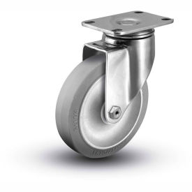 Colson® 2 Series Swivel Plate Caster 2.05456.444 - Rubber on Polyolefin 5
