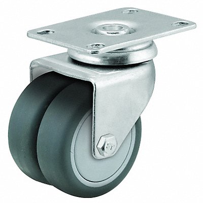 Quiet-Roll Medical Plate Caster Swivel MPN:DW02GRP100SWTP11