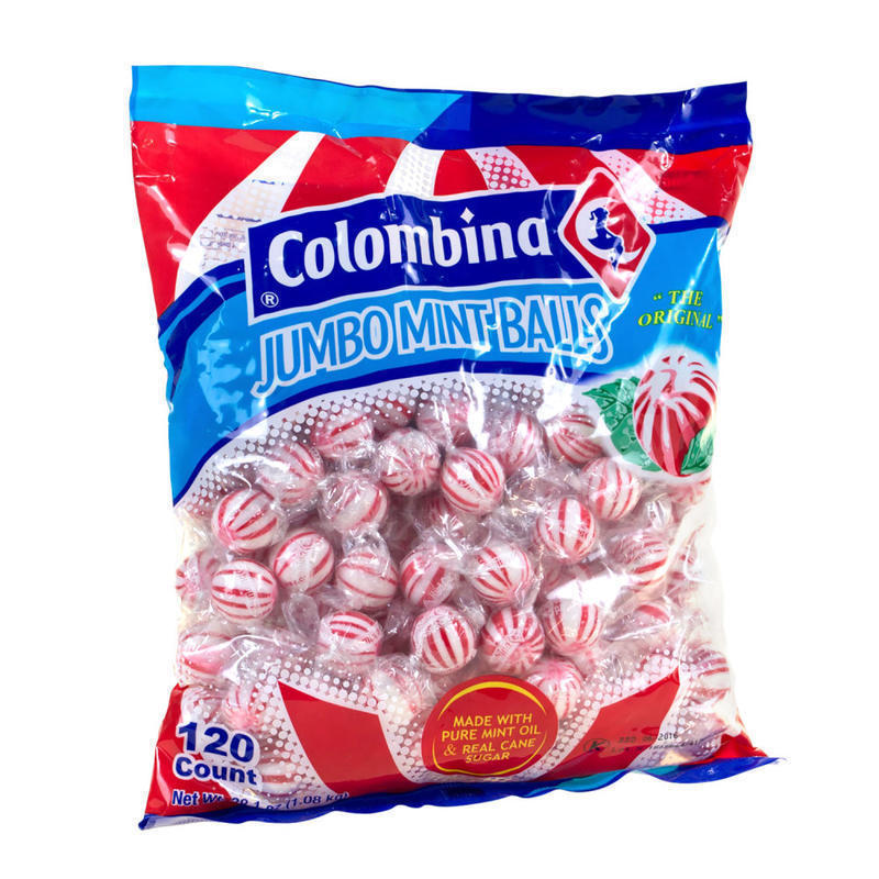 Colombina Jumbo Mint Balls, Peppermint, Approximately 120 Pieces, 3-Lb Bag MPN:209-00021
