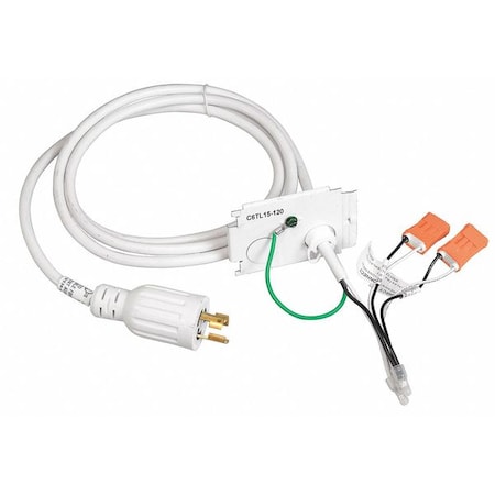 Cord and Plug Kit, For LHA FLUOR, 6 ft L MPN:C6TL15-120