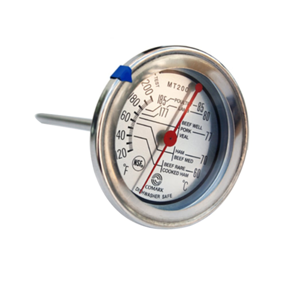 Comark Meat Thermometer, 2 3/4in Dial, Silver MPN:MT200K