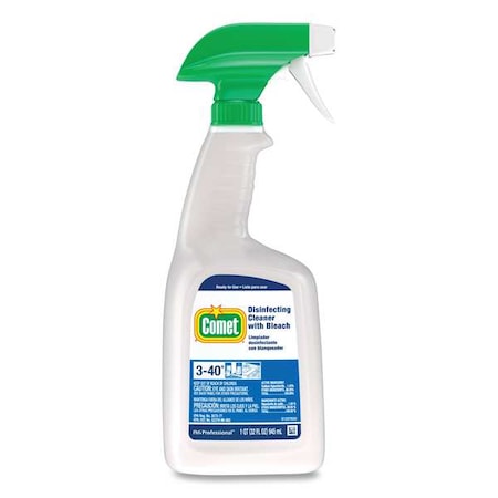 Cleaner and Disinfectant, Trigger Spray Bottle, 32 oz, Unscented, 8 PK MPN:30314