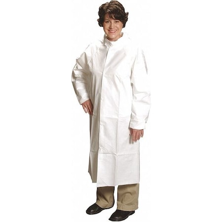 Frock, Disposable, Snap Close, L, Package Quantity 25, ComforTech, White, 25 PK MPN:FK-J2121-3