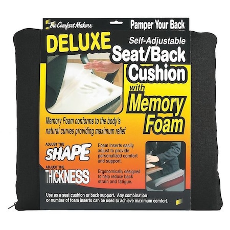 Massage Seat Cushion, Polyurethane Black MPN:91061