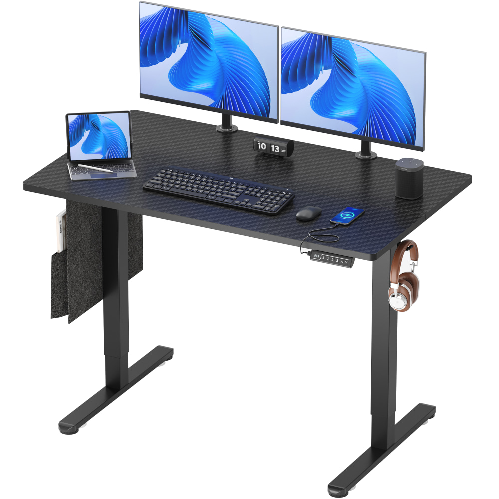 Bestier Electric Adjustable-Height Standing Desk With 3 Height-Memory Presets & USB Port, 48inW, Black MPN:H102012A-BDCF