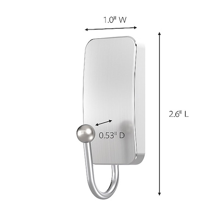 Bath Hook, Nickel, Metal, 1 1/32 in D MPN:BATH33-SN-ES