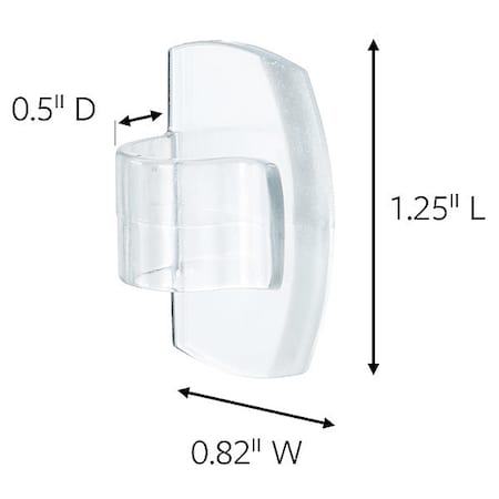 Cable Clip, Plastic, 5 mm Bundle Dia., Clear, 1-1/4 in L MPN:17017CLRES