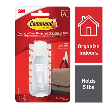 Hook, Molded Plastic, 7/8 In MPN:17003