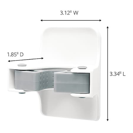 Hook, White, Plastic, 2 in D, PK6 MPN:17007-S6NA