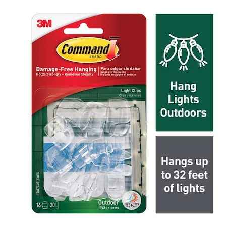 Light Clip, Clear, Plastic, 1/2 in D, PK16 MPN:17017CLR-AWES