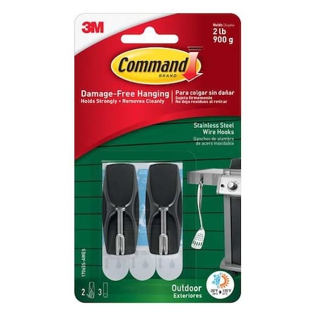 Hook, Gray, Plastic, 3/4 in D, PK2 MPN:17065S-AWES