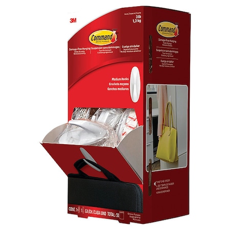 Hook, Medium, White, PK50 MPN:17081CABPK