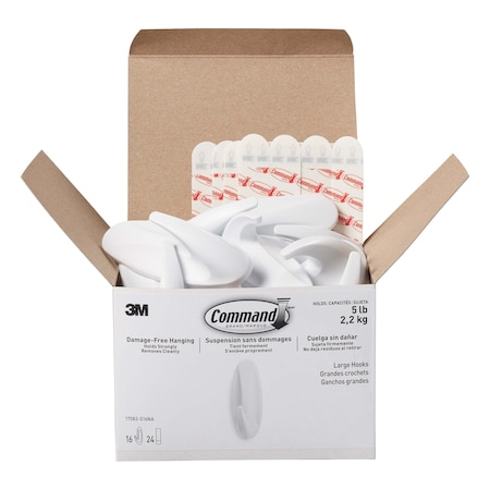 Hook, White, Plastic, 1 3/8 in D MPN:17083-S16NA