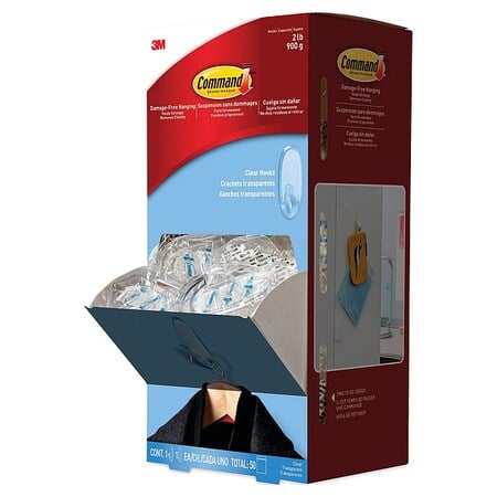 Hook, Medium, Clear, PK50 MPN:17091CLRCABP