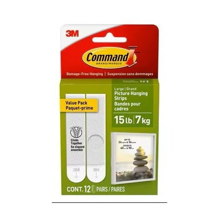 Picture Hanging Strip, White, Foam, PK4 MPN:17206-ES
