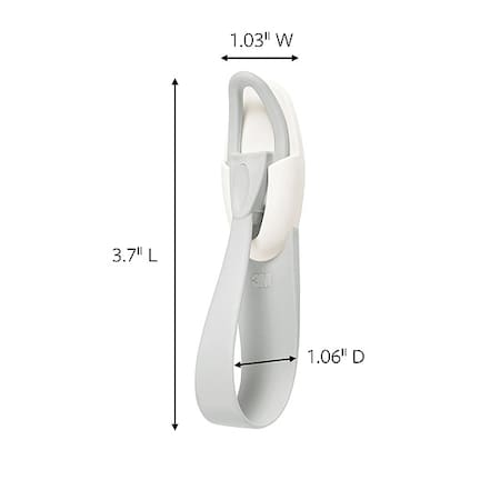 Cord Bundler Hook, Molded Plastic, 1In, PK2 MPN:17304