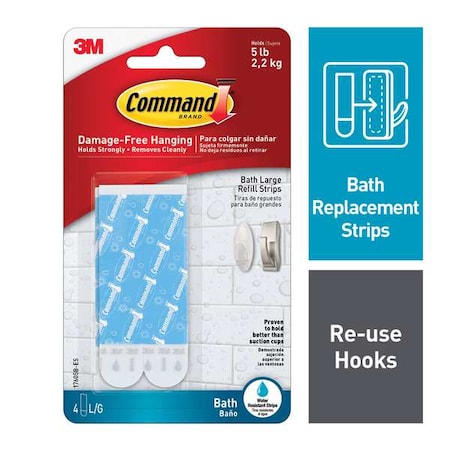 Large Refill Strip, White, Foam, PK8 MPN:17605B-8ESF