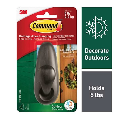 Hook, Bronze, Metal, 1 5/8 in D MPN:FC13-ORB-AWES